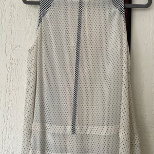 Madewell Cream Mesh Long-Sleeve Dress with Black Dot Detail